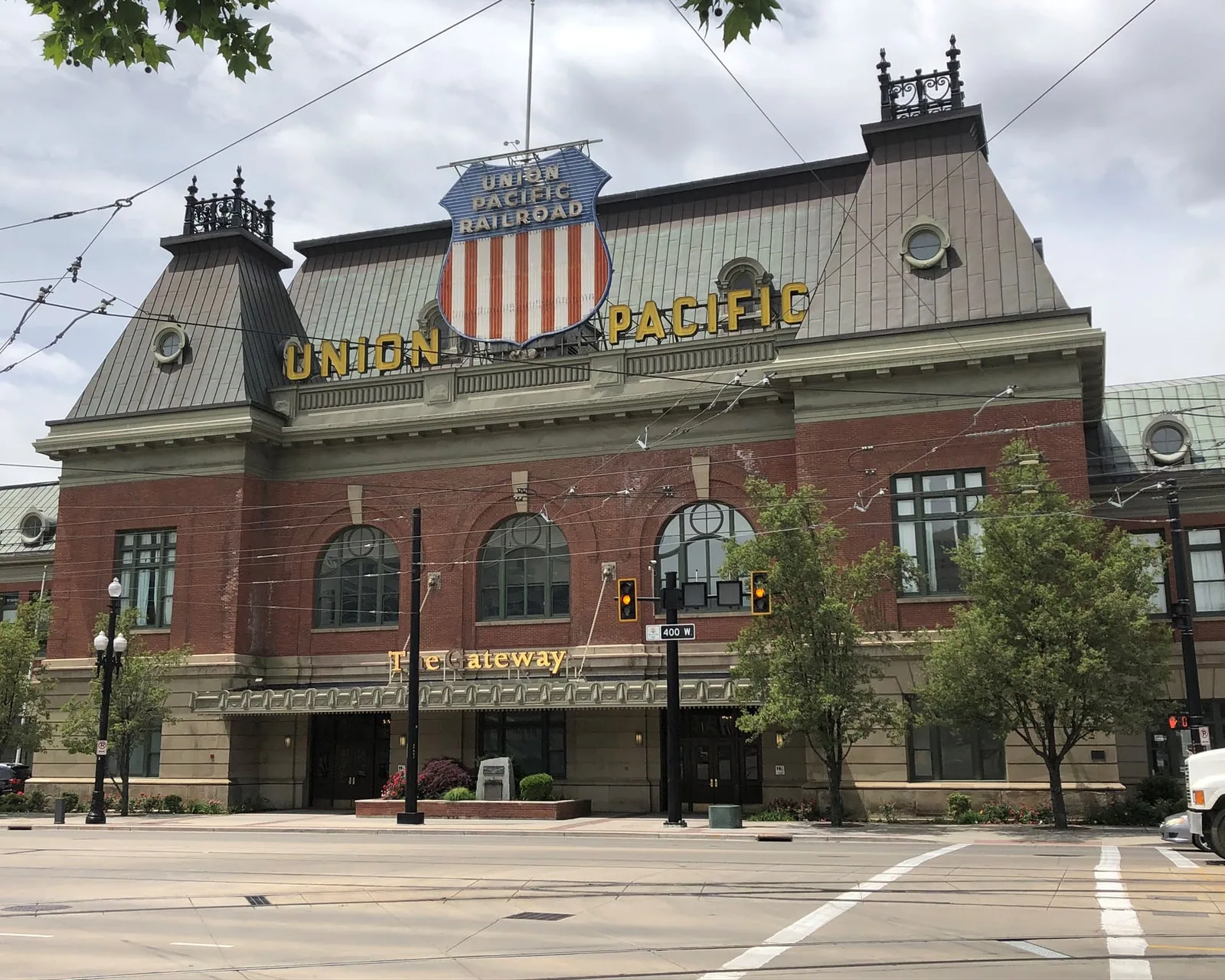 The Union Pacific Railroad Depot on South Temple, whose restored Grand Hall the walk goes inside.